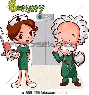 Surgeon Operating Gown Surgery Gown Doctor View Large Illustration