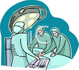 Surgery In An Operating Room   Royalty Free Clipart Picture