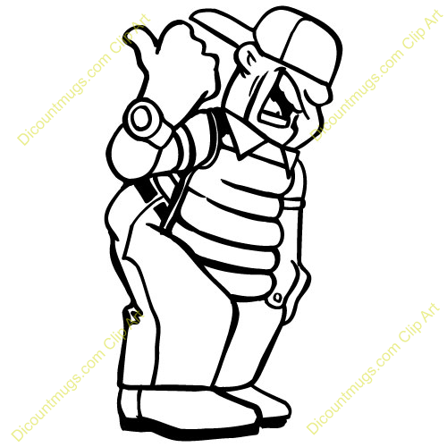 Umpire Clipart Black And White   Clipart Panda   Free Clipart Images