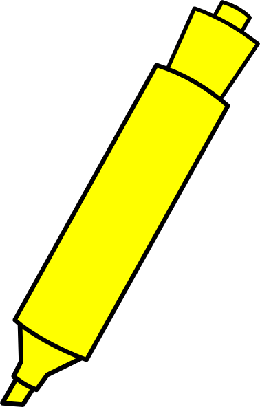 Yellow Highlighter Marker Clip Art At Clker Com   Vector Clip Art