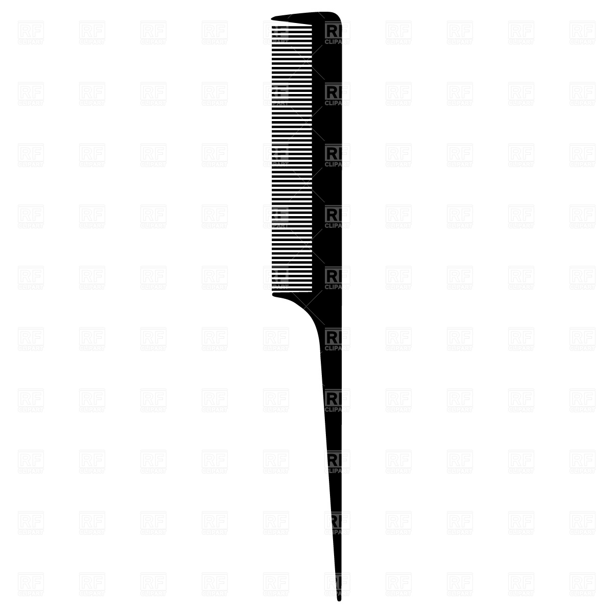 Barber Comb Clip Art Slim Comb