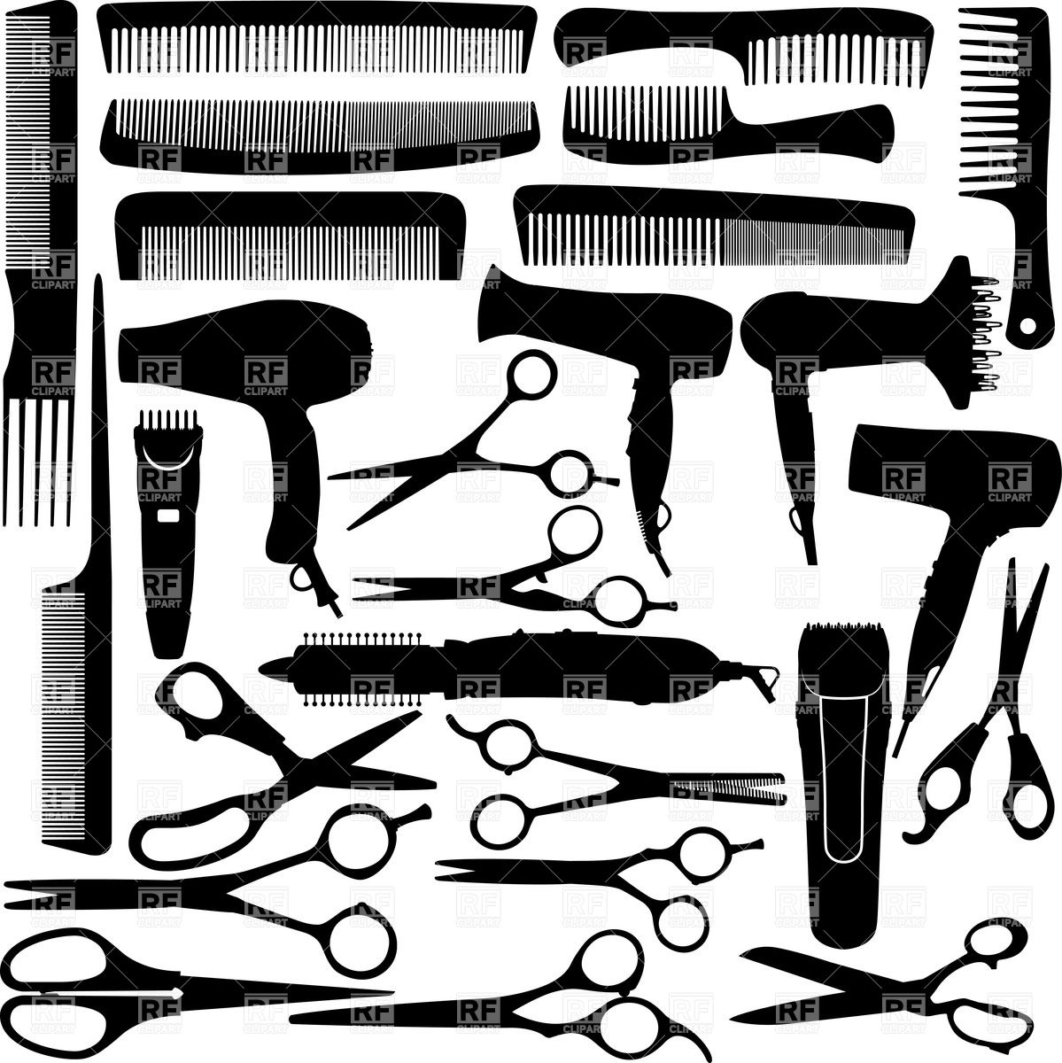 Barber  Hairdressing  Salon Equipment   Hairdryer Scissors And Comb