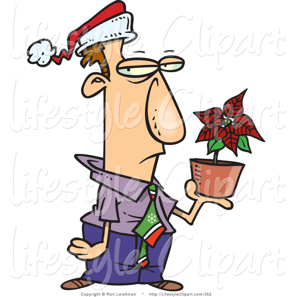 Bonus Clipart Lifestyle Clipart Of A Disgruntled Employee In A Santa