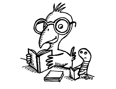 Book Bird And Book Worm Reading   Clip Art Gallery