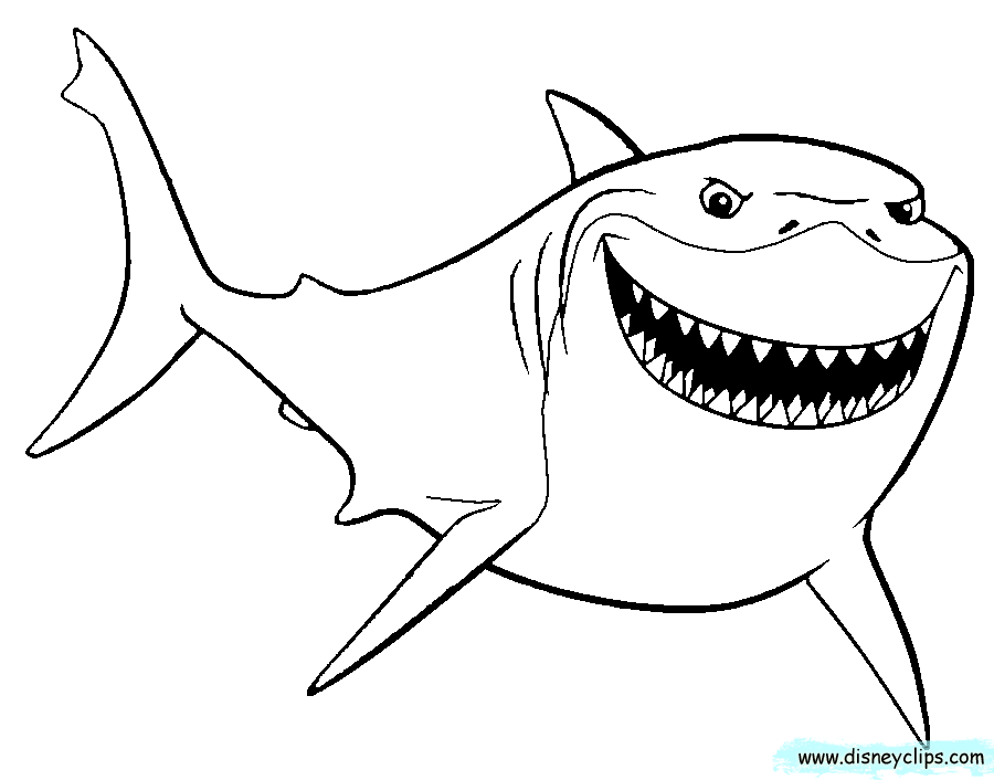 Bruce The Shark Coloring Pages   Az Coloring Pages