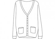 Cardigan B W This Black And White Outline Illustration Cardigan B W Is
