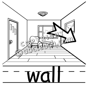 Clip Art  Basic Words  Wall B W  Poster    Preview 1