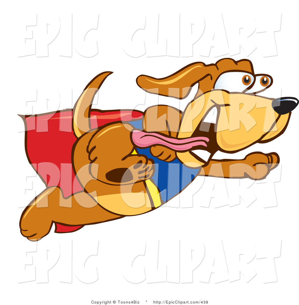 Clip Art Of A Running Super Dog By Toons4biz    438