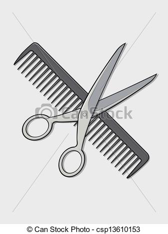 Clipart Vector Of Barber Scissor And Comb   A Vector Image Of Barbers