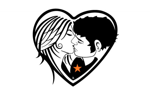 Couple Kissing Vector Vector Free Vector Graphics   Vector Me
