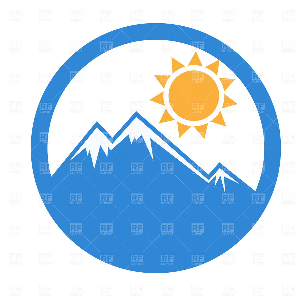 Emblem Mountain And Sun 1686 Icons And Emblems Download Royalty    