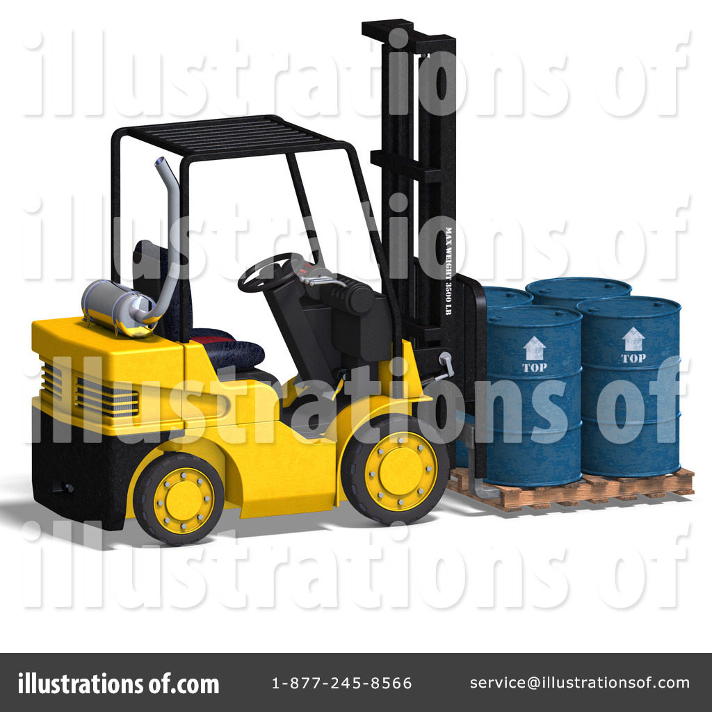 Forklift Clipart  1074132 By Ralf61   Royalty Free  Rf  Stock