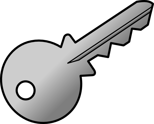 Grey Shaded Key Clip Art At Clker Com   Vector Clip Art Online