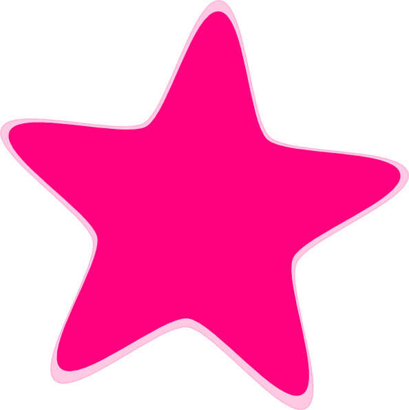 Hot Pink Star Clip Art At Clker Com   Vector Clip Art Online Royalty
