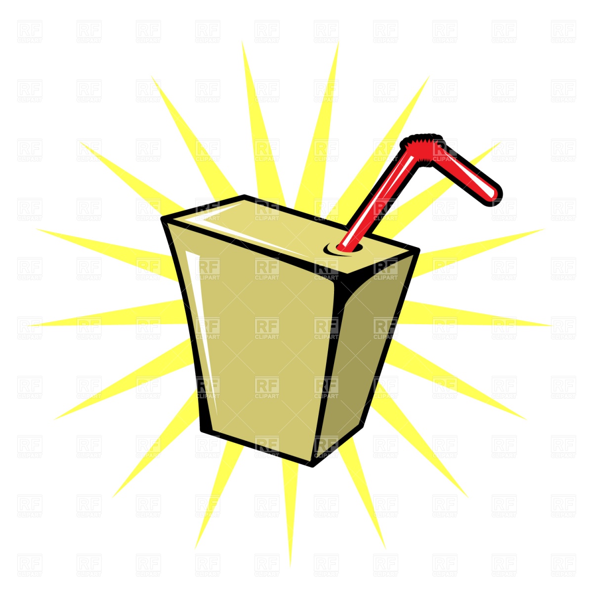 Juice Carton With Straw Download Royalty Free Vector Clipart  Eps