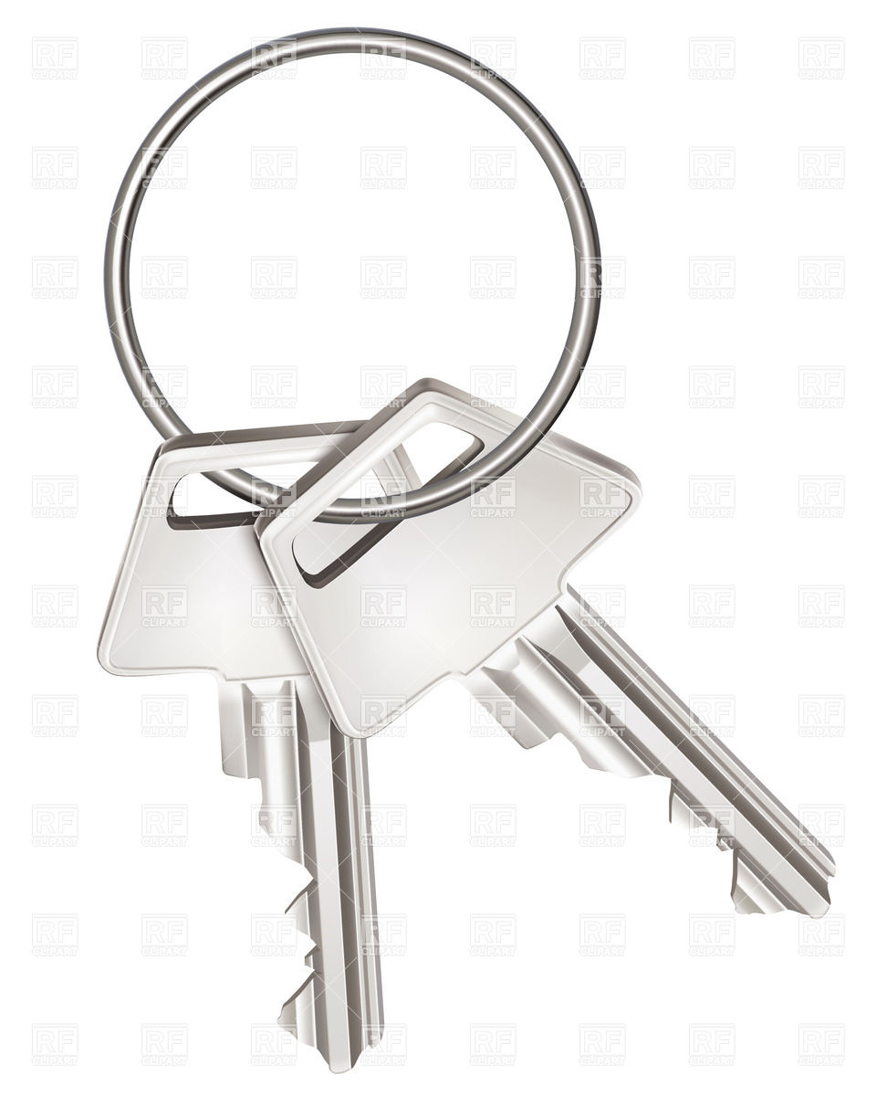 Keys Isolated On White Download Royalty Free Vector Clipart  Eps