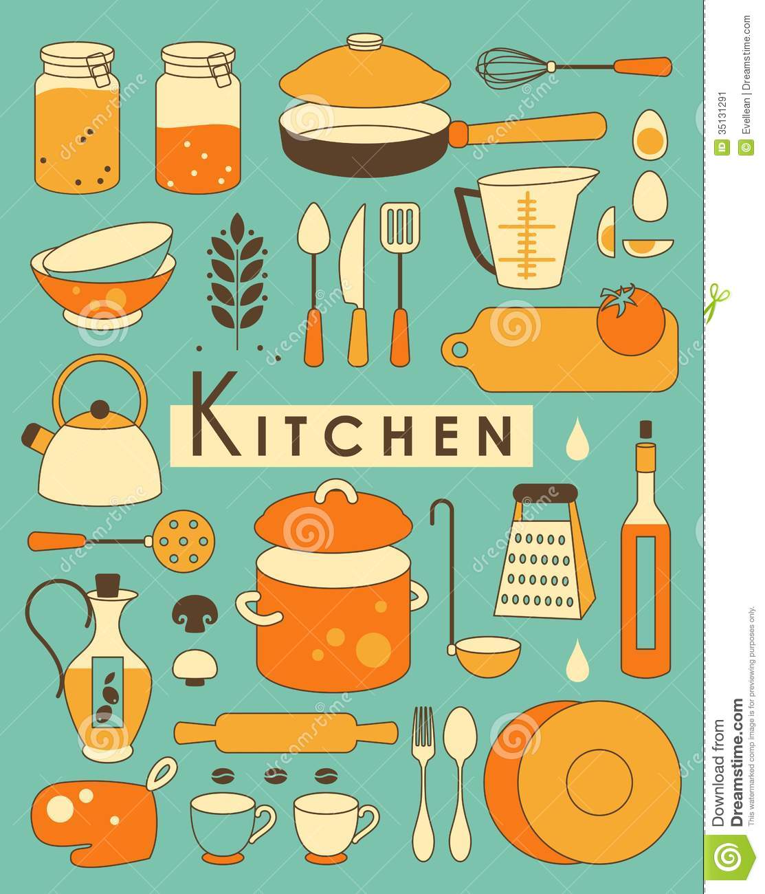 Kitchen Set Stock Image   Image  35131291