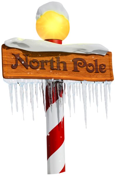 North Pole Sign Png Clipart   Dec    Christmas   Winter Clipart   Pin    