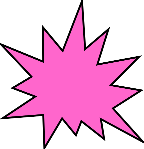 Pink Star Burst Clip Art At Clker Com   Vector Clip Art Online