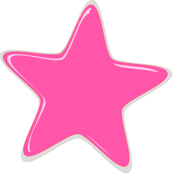 Pink Star Editedr Clip Art At Clker Com   Vector Clip Art Online