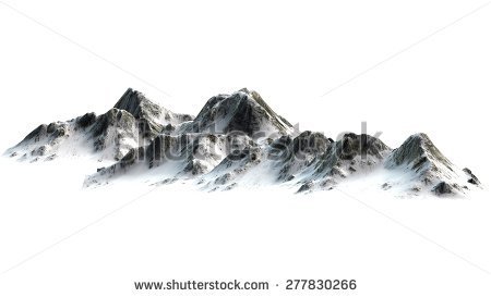Snowy Mountsnowy Mountains   Mountain Peak   Separated On White White    