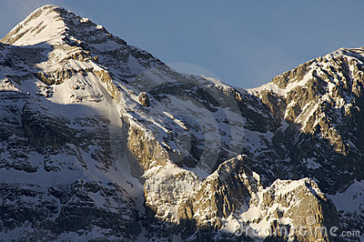 Snowy Peak In Pyrenees Mountains 