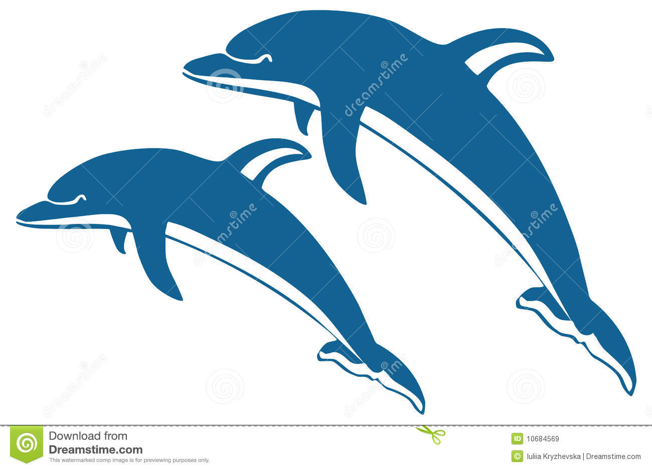 Two Dolphins Royalty Free Stock Images   Image  10684569