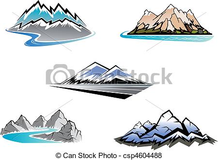 Vector Of Mountain Peaks   Set Of Mountain Symbols For Majestic Design    