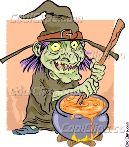 Witch Brew Clip Art Witch Brewing Her Potion