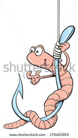 Worm On A Hook Clipart Cartoon Worm On A Hook