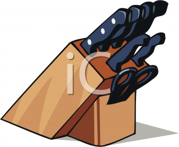 0511 0806 2302 0931 Wooden Block Holder For Knives Clipart Image Jpg