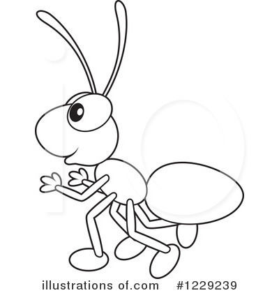 Ant Clipart Black And White Royalty Free  Rf  Ant Clipart