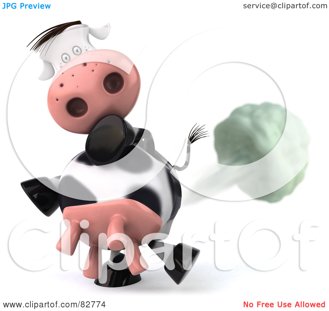 Art Illustration Of A Flatulent 3d Horton The Cow Farting By Julos
