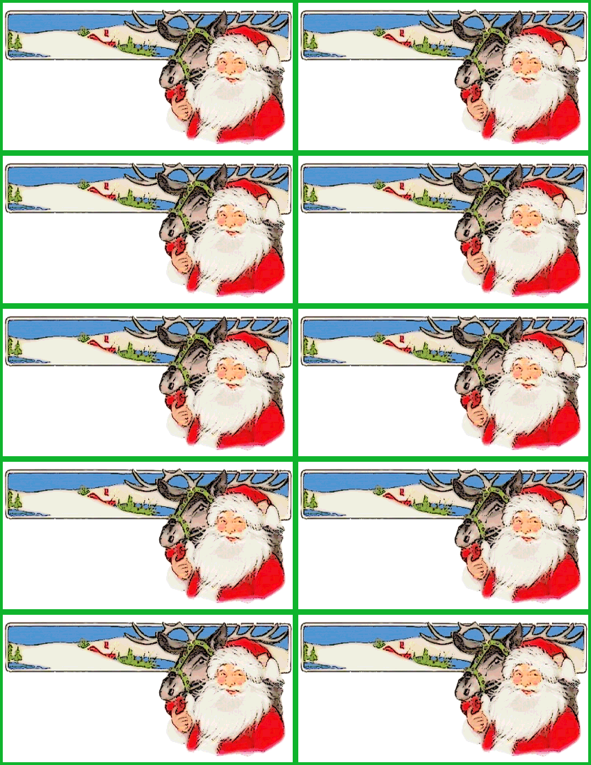 Christmas Gift Tags Christmas Tag Pages Santa Reindeer Gift Tag Page