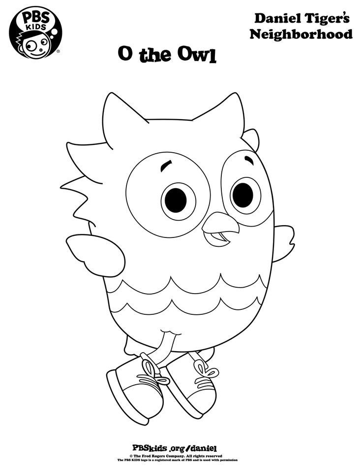 Daniel Tiger Coloring Pages O The Owl Coloring Page
