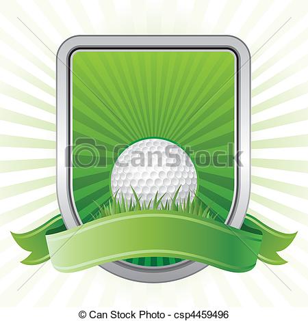 Element   Golf Shield Green Background Csp4459496   Search Clipart