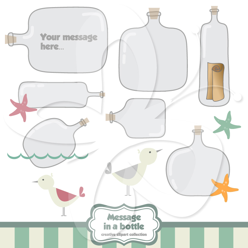 Home   All Clip Art   Message In A Bottle Clipart