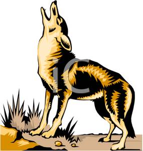 Howling Wolf Clipart Image 
