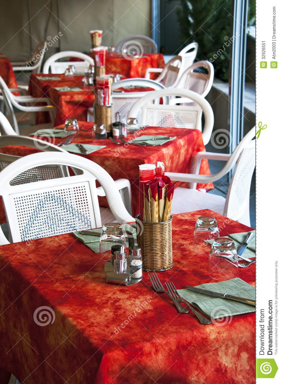 Italian Restaurant Tables Stock Image   Image  32926551