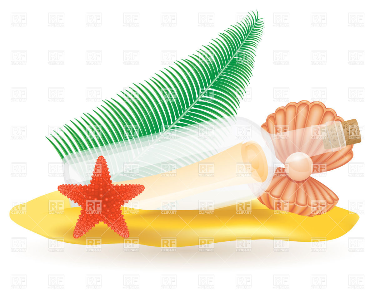 Message In The Bottle Download Royalty Free Vector Clipart  Eps