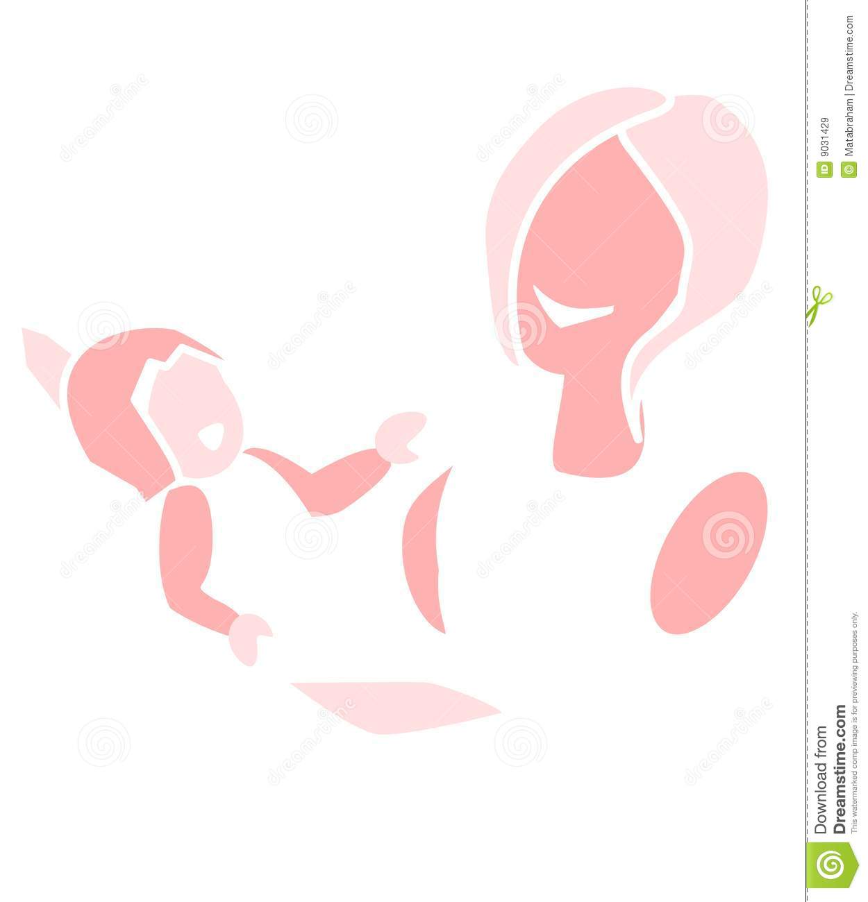 Mother S Day Illustration Mother And Child Royalty Free Stock Images