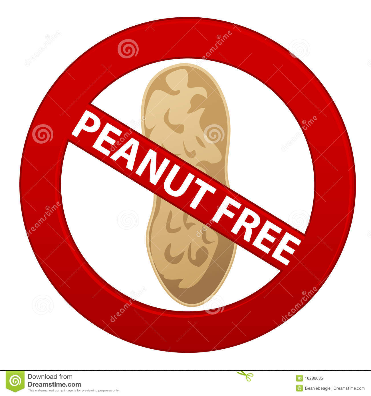 Peanut Free Symbol Royalty Free Stock Photo   Image  16286685