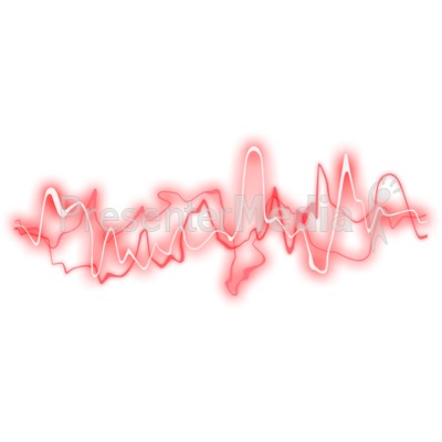 Red Glowing Sound Waves   Science And Technology   Great Clipart For    