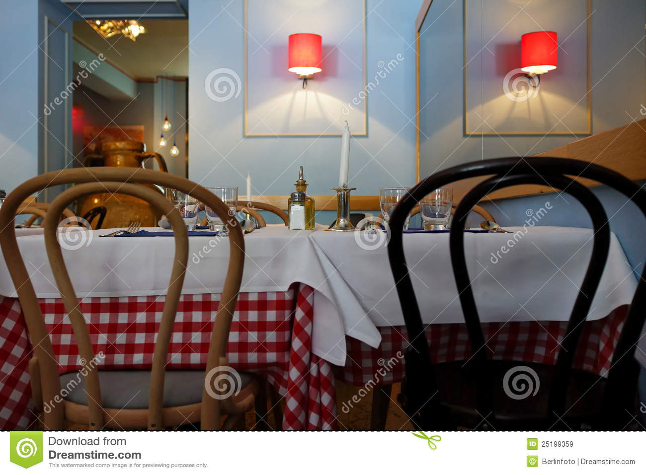 Tables In Italian Restaurant Royalty Free Stock Images   Image    