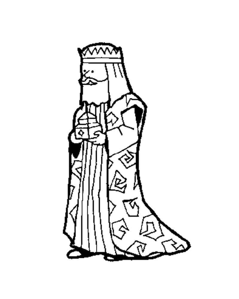 Three Wise Men Coloring Pages   The Wise Man Melchior