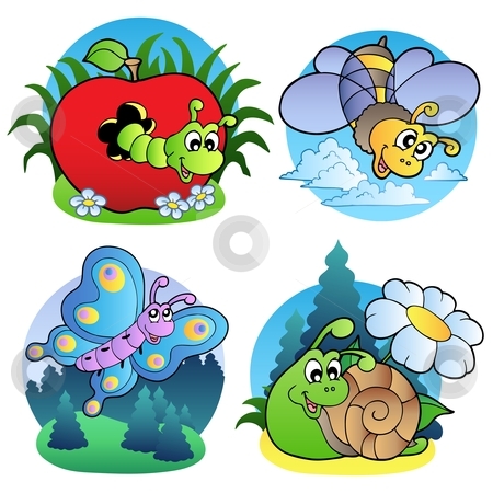 Various Cute Insect Images 1 Stock Vector Clipart Various Cute Insect