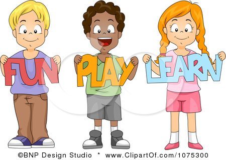 1075300 Clipart Cute Diverse School Children Holding Fun Play Learn