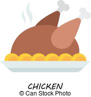Baked Chicken Clipart Vector Graphics  611 Baked Chicken Eps Clip Art    