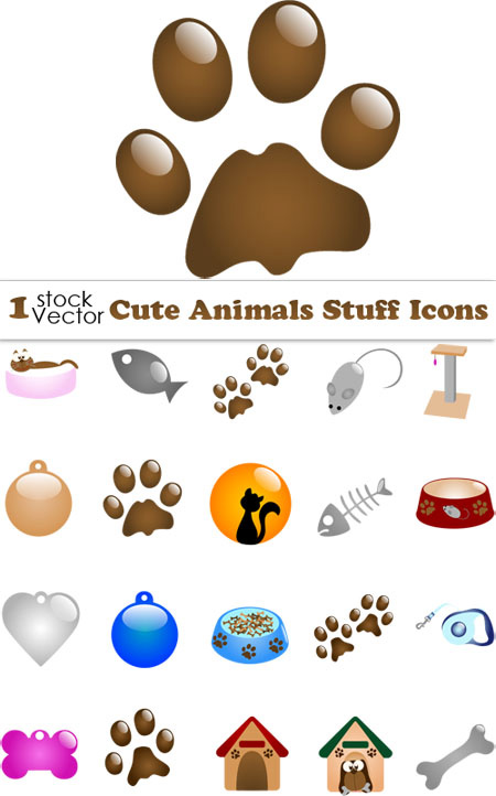 Best Vectors Clipart  Dog Footprints Animal Clipart Cute Stuff Icons