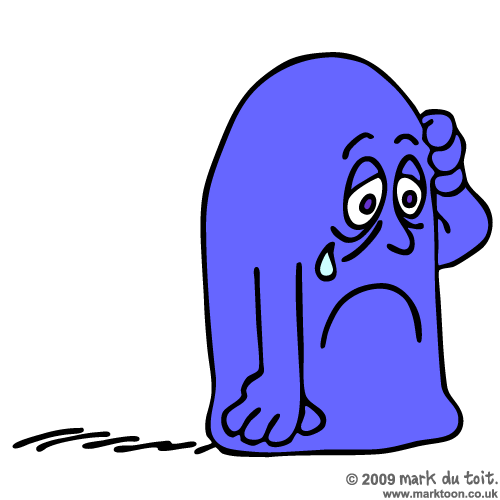 Blob Looking Sad And Lonely Clipart Gif